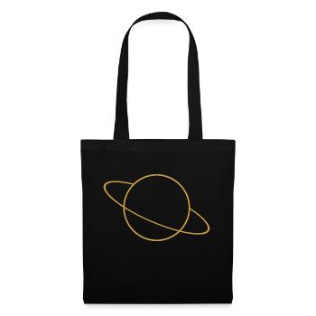 Saturn gold - Stoffbeutel - Schwarz - Vorne
