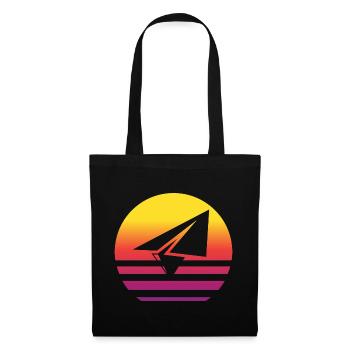 Paper Plane Retro Style Vintage - Sac en tissu - noir - Devant