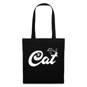 Cute Cat Motif Kitten Hangover - Tote Bag - black - Front