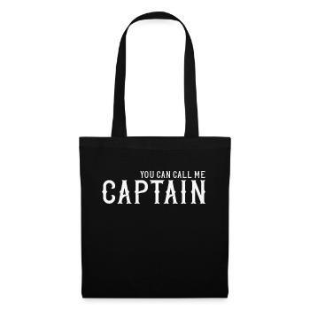 You can Call me Captain Segeln Matrose Vintage Kap - Stoffbeutel - Schwarz - Vorne