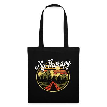 My Therapy Camping Camping Nature Wilderness - Tote Bag - black - Front