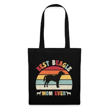 Best Beagle mom ever dog lovers vintage retro - Tote Bag - black - Front