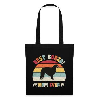 Meilleure maman Barzoi jamais amateurs de chiens vintage rétro - Sac en tissu - noir - Devant