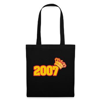 Geboren im Jahre 2007 - Stoffbeutel - Schwarz - Vorne