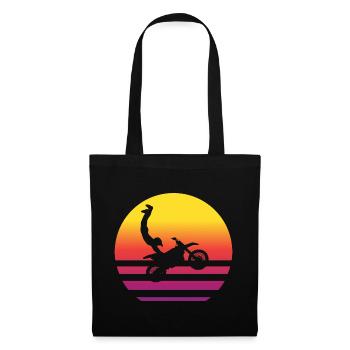 Motocross Seatgrab Retro Style Vintage - Sac en tissu - noir - Devant