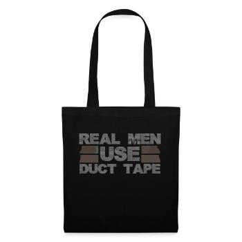 Les vrais hommes utilisent du ruban adhésif 3 - Sac en tissu - noir - Devant