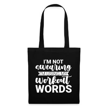 Je ne jure pas que j’utilise mes mots d’entraînement 2 - Sac en tissu - noir - Devant