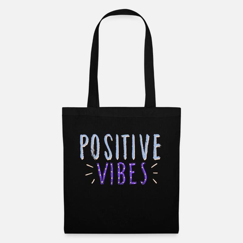 positive Vibes - Stoffbeutel - Schwarz