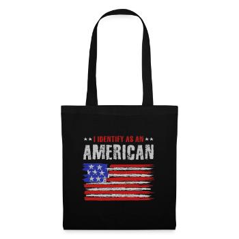 Ich identifiziere mich als Amerikaner - Stoffbeutel - Schwarz - Vorne