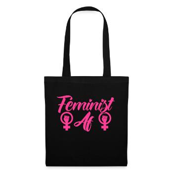 Égalité féministe des genres F - Sac en tissu - noir - Devant