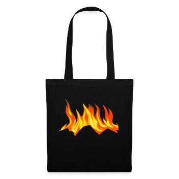 Campfire Camping Nature Forest Fire Outside Tent 4 - Tote Bag - black - Front