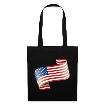 Drapeau des États-Unis de l’Amérique - Sac en tissu - noir - Devant