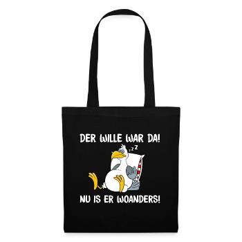 Der Wille war da - Stoffbeutel - Schwarz - Vorne