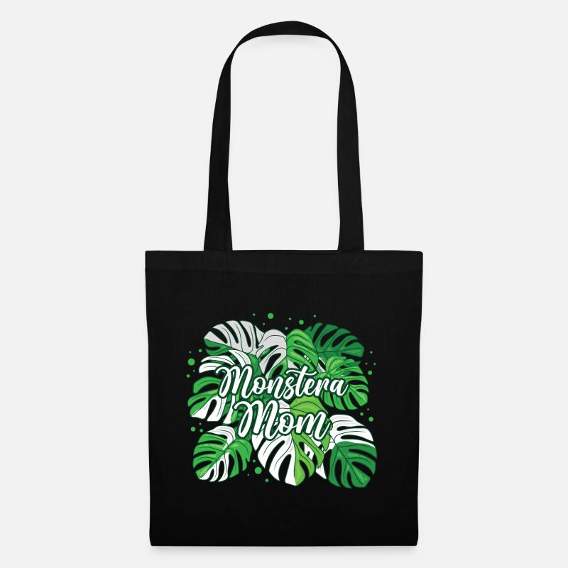 Variegated Monstera Mom - Stoffbeutel - Schwarz