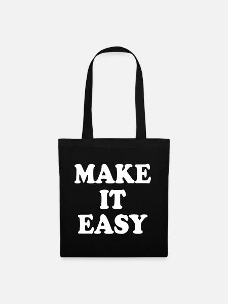 Make it easy - Stoffbeutel - Schwarz