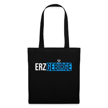Erzgebirge Bergbau Logo - Stoffbeutel - Schwarz - Vorne