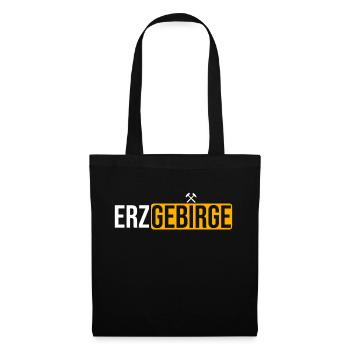 Erzgebirge Bergbau Logo - Stoffbeutel - Schwarz - Vorne