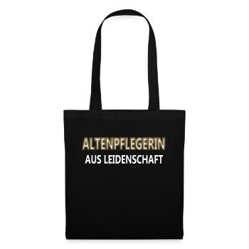 Altenpflegerin - Stoffbeutel - Schwarz - Vorne