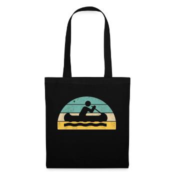 Canot coloré - Sac en tissu - noir - Devant