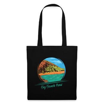 big beach maui island hawaii nature illustration - Tote Bag - black - Front