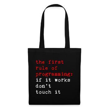 Rule Of Programming, If It Works, Don't Touch It 2 - Tote Bag - black - Front