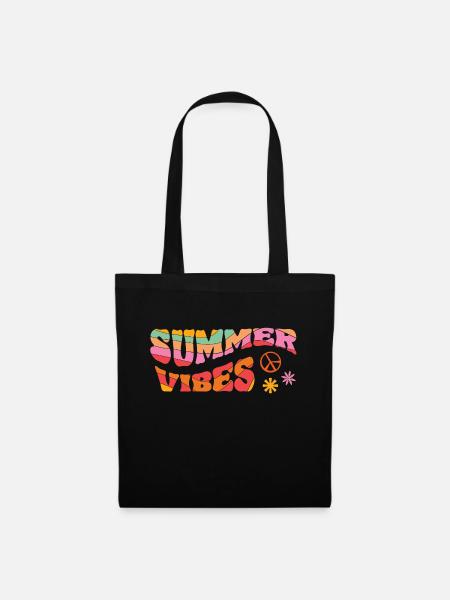 summer vibes - Stoffbeutel - Schwarz