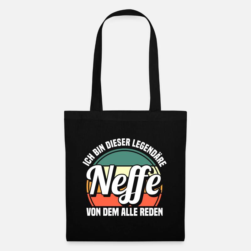 Neffe - Stoffbeutel - Schwarz