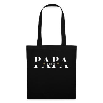 Papa chéri - Sac en tissu - noir - Devant