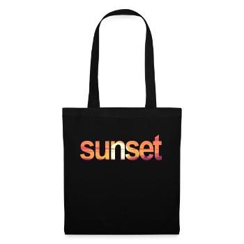 Coucher de soleil - Sac en tissu - noir - Devant