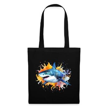 Aquarelle Hai - Sac en tissu - noir - Devant