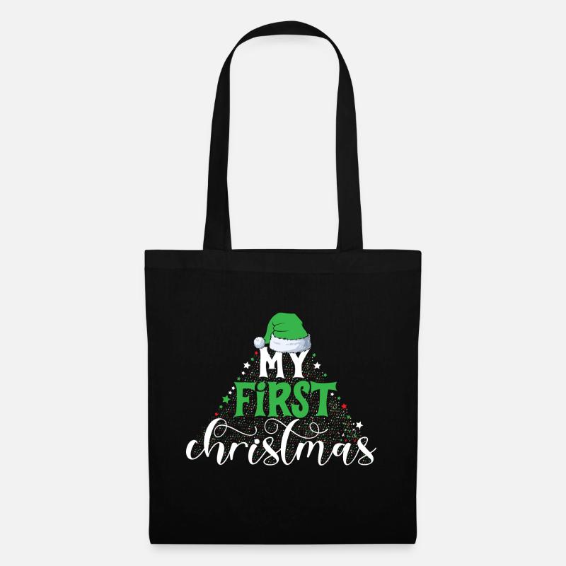 Erstes Weihnachten - Stoffbeutel - Schwarz