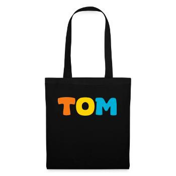 Nom - Tom - Sac en tissu - noir - Devant