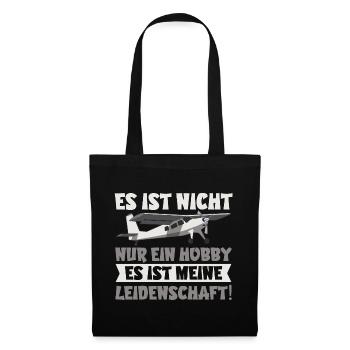 Flugzeug Modellbau Hobby Leidenschaft Geschenk - Stoffbeutel - Schwarz - Vorne