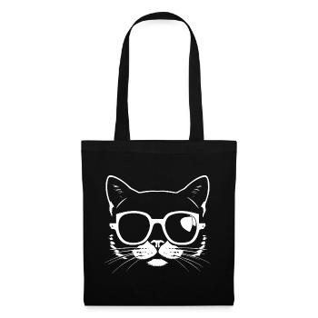 Funny Cat with Sunglasses Kitten Sunglas Cats - Tote Bag - black - Front