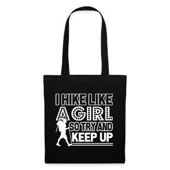 Hiking Hike Like a Girl - Tote Bag - black - Front