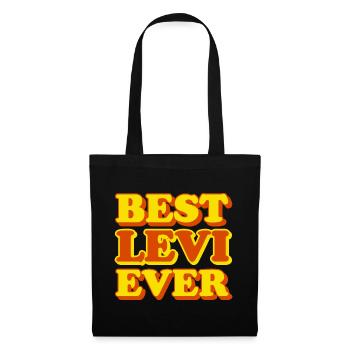 Lustiges Geschenk mit Vornamen Levi - Stoffbeutel - Schwarz - Vorne