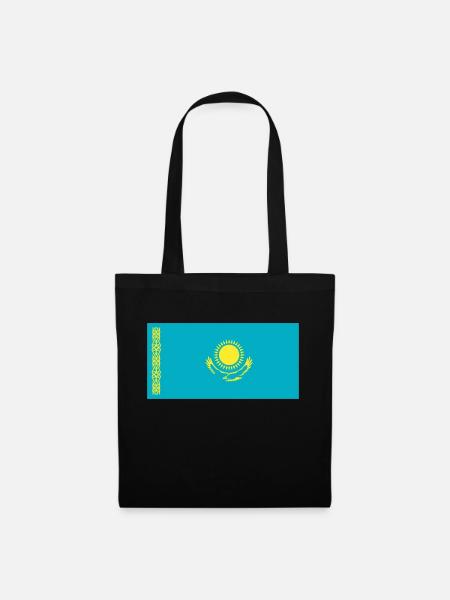 Kazakhstan Flag / Drapeau Kazakhstan - Tote Bag - black