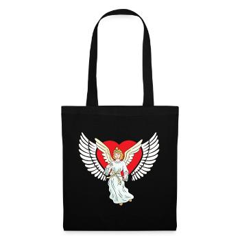 Âme d’ange coeur ailes ciel réincarnation - Sac en tissu - noir - Devant