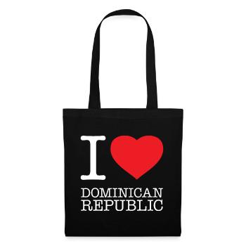 I LOVE DOMINICAN REPUBLIC Dominikanische Republik - Stoffbeutel - Schwarz - Vorne
