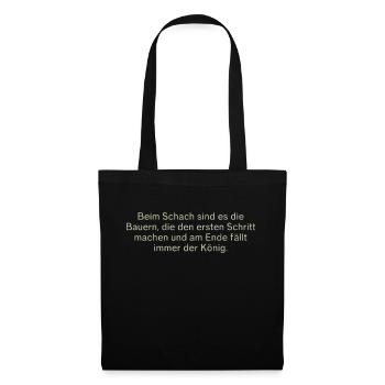 Funny funny sayings pawn chess - Tote Bag - black - Front
