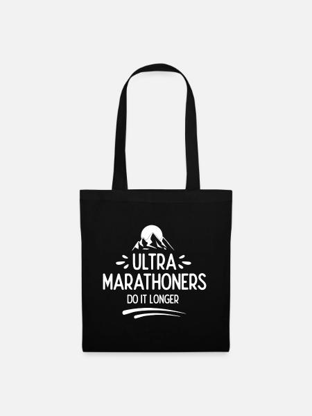 Ultra-Marathonläufer machen es länger - Stoffbeutel - Schwarz