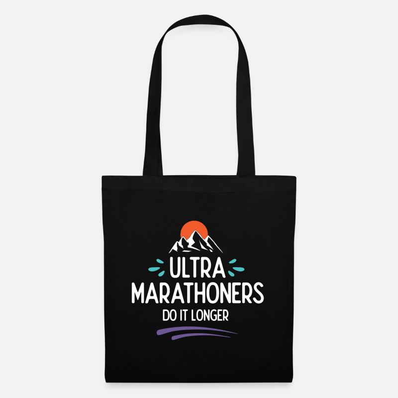 Ultra-Marathonläufer machen es länger - Stoffbeutel - Schwarz
