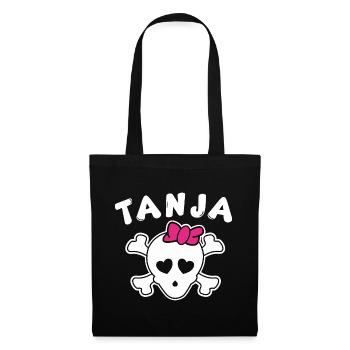 Pirate Tanja Design pour les filles et les femmes - Sac en tissu - noir - Devant