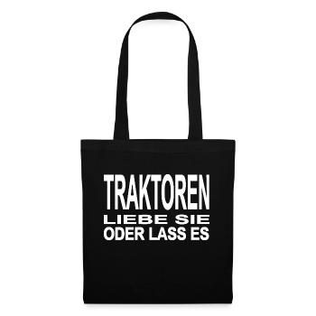 Traktor - Stoffbeutel - Schwarz - Vorne