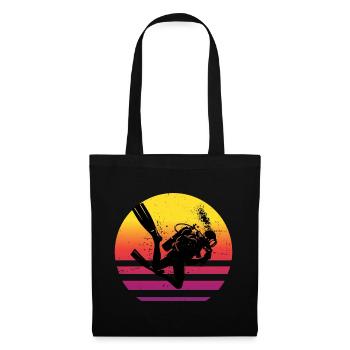 Scuba Diver Plongée Homme Diver Diver - Sac en tissu - noir - Devant