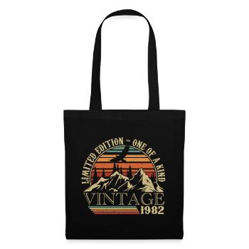 1982 Vintage Geschenk Jubiläum 1982 Retro 1982 - Stoffbeutel - Schwarz - Vorne