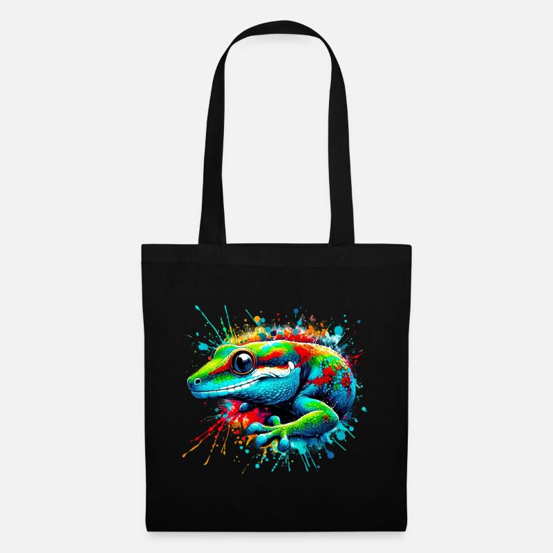 Gecko - Stoffbeutel - Schwarz