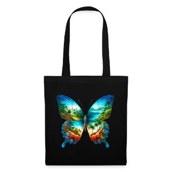 Schmetterling - Stoffbeutel - Schwarz - Vorne