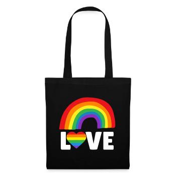 Aimer LGBTQIA - Sac en tissu - noir - Devant