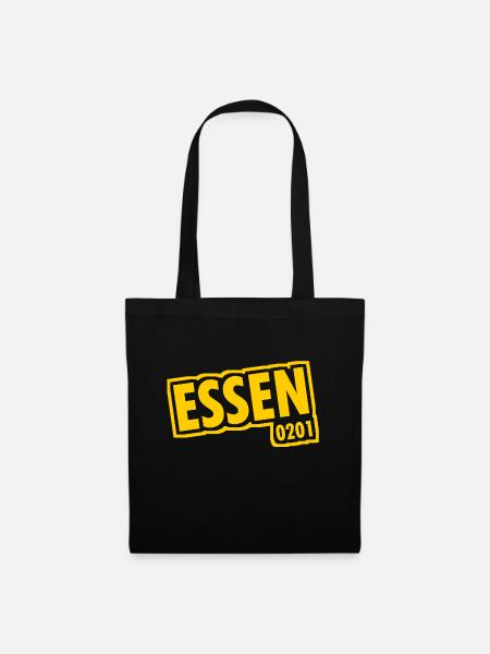 Essen - 0201 - Vorwahl - Slogan - Stoffbeutel - Schwarz